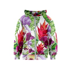 Vector Pattern Tropical Kids  Zipper Hoodie by Sapixe