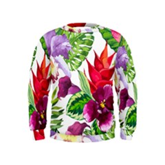 Vector Pattern Tropical Kids  Sweatshirt by Sapixe