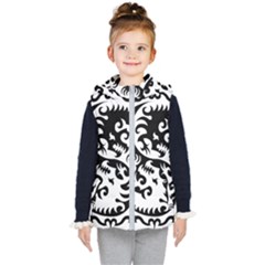 Ying Yang Tattoo Kid s Hooded Puffer Vest by Sapixe