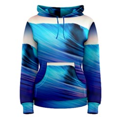 Rolling Waves Women s Pullover Hoodie by Sapixe