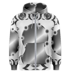 Metal Circle Background Ring Men s Zipper Hoodie by Sapixe