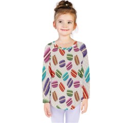 Macaron Macaroon Stylized Macaron Kids  Long Sleeve Tee