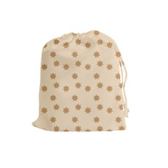 Pattern Gingerbread Star Drawstring Pouches (large) 