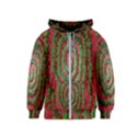 Red Green Swirl Twirl Colorful Kids  Zipper Hoodie View1