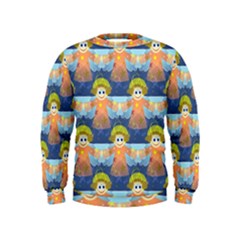 Seamless Repeat Repeating Pattern Kids  Sweatshirt by Sapixe