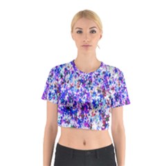 Star Abstract Advent Christmas Cotton Crop Top by Sapixe