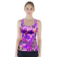 Watercolour Paint Dripping Ink Racer Back Sports Top by Sapixe