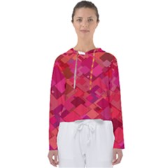 Red Background Pattern Square Women s Slouchy Sweat by Sapixe