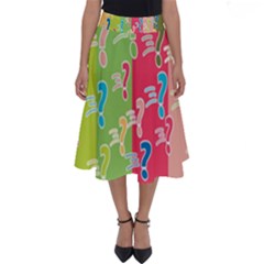 Question Mark Problems Clouds Perfect Length Midi Skirt by Sapixe