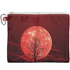 The Background Red Moon Wallpaper Canvas Cosmetic Bag (xxxl) by Sapixe