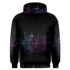 City Night Skyscrapers Men s Overhead Hoodie by Sapixe