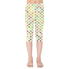 Background Multicolored Star Kids  Capri Leggings 