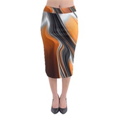 Fractal Structure Mathematics Midi Pencil Skirt