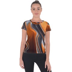 Fractal Structure Mathematics Short Sleeve Sports Top  by Sapixe