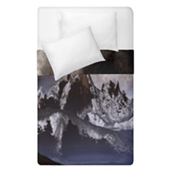 Mountains Moon Earth Space Duvet Cover Double Side (single Size) by Sapixe