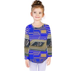 Processor Cpu Board Circuits Kids  Long Sleeve Tee