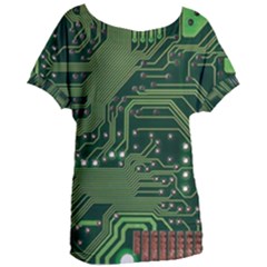 Board Computer Chip Data Processing Women s Oversized Tee by Sapixe