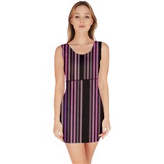 Shades Of Pink And Black Striped Pattern Bodycon Dress by yoursparklingshop