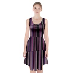 Shades Of Pink And Black Striped Pattern Racerback Midi Dress by yoursparklingshop