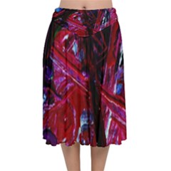 Sacred Knowledge 1 Velvet Flared Midi Skirt by bestdesignintheworld