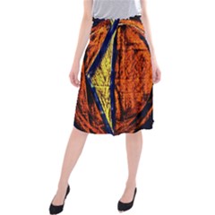 Cryptography Of The Planet 9 Midi Beach Skirt by bestdesignintheworld