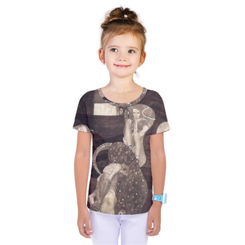 Jurisprudence - Gustav Klimt Kids  One Piece Tee by Valentinaart