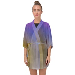 Abstract Smooth Background Half Sleeve Chiffon Kimono by Modern2018