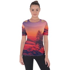 Italy Sunrise Sky Clouds Beautiful Short Sleeve Top by Simbadda