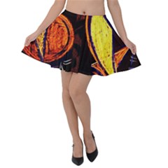 Cryptography Of The Planet Velvet Skater Skirt by bestdesignintheworld