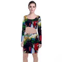 Catalina Island Not So Far 6 Long Sleeve Crop Top & Bodycon Skirt Set