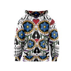 Cranium Sugar Skull Kids  Pullover Hoodie by StarvingArtisan