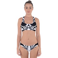 Tribal Sugar Skull Cross Back Hipster Bikini Set by StarvingArtisan