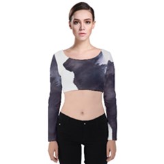 Black Wolf  Velvet Crop Top by StarvingArtisan