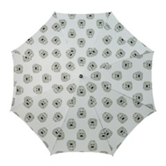 Angry Theater Mask Pattern Golf Umbrellas by dflcprints