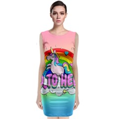 Go To Hell - Unicorn Sleeveless Velvet Midi Dress by Valentinaart