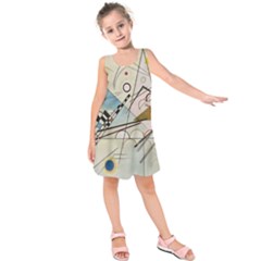 Composition 8 - Vasily Kandinsky Kids  Sleeveless Dress by Valentinaart