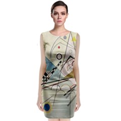 Composition 8 - Vasily Kandinsky Sleeveless Velvet Midi Dress by Valentinaart