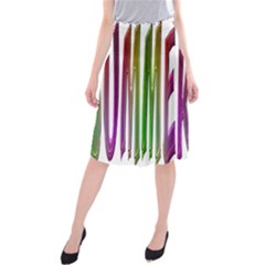 Summer Colorful Rainbow Typography Midi Beach Skirt by yoursparklingshop