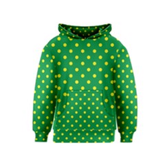 Polkadot Yellow Kids  Pullover Hoodie by berwies