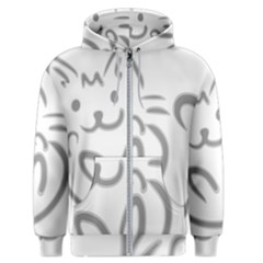 Cat Feline Cute Pet Animal Men s Zipper Hoodie by Simbadda