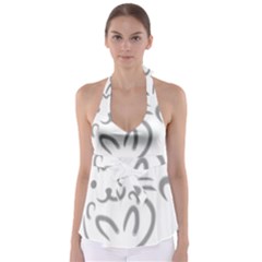 Cat Feline Cute Pet Animal Babydoll Tankini Top by Simbadda