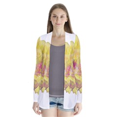 Yellow Rose Drape Collar Cardigan by aumaraspiritart