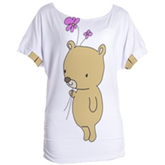 Cute Bear Cartoon Women s Oversized Tee by Simbadda