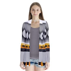 Cow Animal Mammal Cute Tux Drape Collar Cardigan by Simbadda