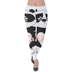 Panda Hug Sorry Cute Cute Bear Velvet Leggings by Simbadda