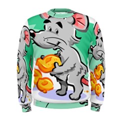 Mouse Cheese Tail Rat Hole Men s Sweatshirt by Simbadda