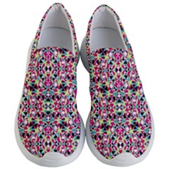 Multicolored Abstract Geometric Pattern Women s Lightweight Slip Ons by dflcprints