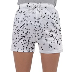 Flock Birds Animals Flying Sleepwear Shorts by Simbadda