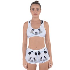 Background Show Graphic Art Panda Racerback Boyleg Bikini Set by Simbadda