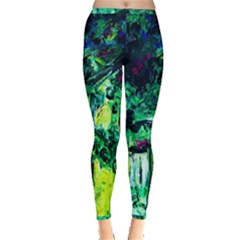 Old Tree And House With An Arch 3 Inside Out Leggings